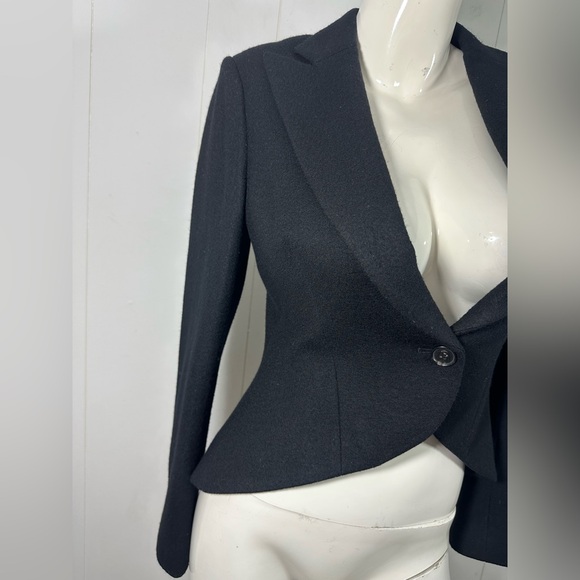 Ralph Lauren Sport Size 8 Black 100% Wool Tailcoat Tailored Blazer Women's - Picture 3 of 16